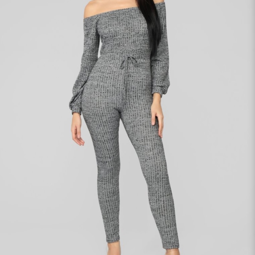 Grey Long Sleeve Romper | Brand New